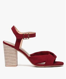 GEMO Sandales femme à talon haut fantaisie Rouge