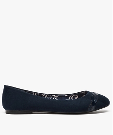 GEMO Ballerines femme avec tresse vernie Bleu