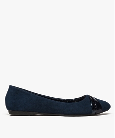 GEMO Ballerines femme avec empiècements vernis sur lavant Bleu