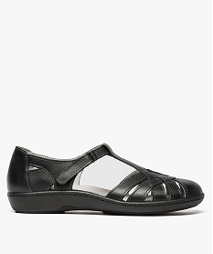 GEMO Chaussures confort femme avec entrelacs de brides noir standard