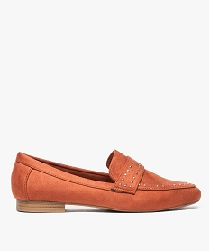 mocassins femme avec clous metalliques sur le dessus orange8479501_1