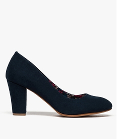 escarpins femme a bout rond et talon large bleu8481501_1