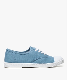 tennis femme en toile coloree a bout renforce bleu baskets et tennis8486801_1