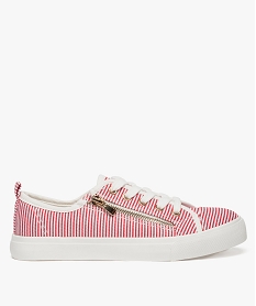 GEMO Tennis femme en toile avec double fermeture lacets et zip 15127