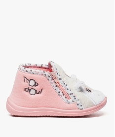 GEMO Chaussons fille avec motif animal brodé sur le dessus Gris