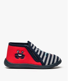 chaussons montants garcon avec motif pieuvre sur le dessus bleu8490201_1