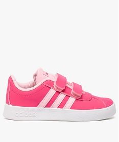 GEMO Tennis bébé fille bicolores à scratchs - Adidas VL Court Rose