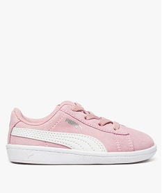 tennis bebe fille en velours et lacets elastiques - puma rose baskets8498801_1