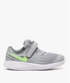 GEMO Baskets garçon à scratch avec détail fluo - Nike Star Runner gris standard
