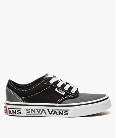 GEMO Baskets garçon en toile bicolore et à lacets – Vans Atwood noir standard