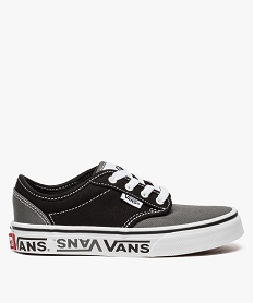 baskets garcon en toile bicolore et a lacets - vans atwood noir8501601_1