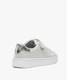 baskets fille a paillettes lacet elastique et scratch kappa gris baskets8502401_4