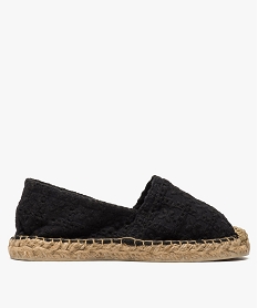 GEMO Espadrilles fille en toile brodée Noir