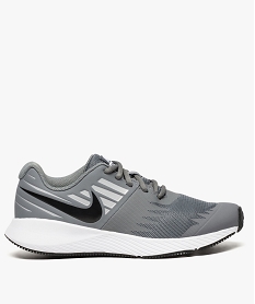 GEMO Basket basse garçon multi-matière à lacets – Nike Star Runner Gris