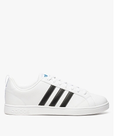 GEMO Baskets homme basses à bandes contrastantes - Adidas Advantage Blanc