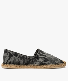 GEMO Espadrilles homme à motifs camouflage Noir