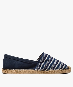 GEMO Espadrilles homme avec bout rayé Bleu