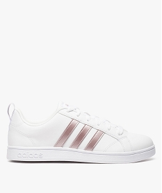 GEMO Baskets femme avec bandes métallisées - ADIDAS Advantage Blanc