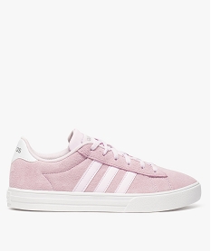 GEMO Baskets femme avec dessus cuir velours - ADIDAS DAILY Rose