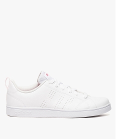 GEMO Baskets femme avec bandes perforées - ADIDAS Advantage Blanc