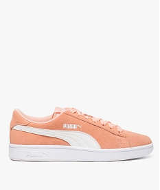 GEMO Tennis femme bicolore dessus cuir velours  - Puma Rose