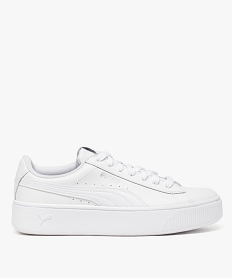 GEMO Tennis femme à lacets et semelle plateforme - Puma Blanc