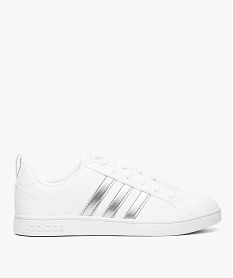 GEMO Baskets femme  à bandes argentées - Adidas Vs Advantage Blanc