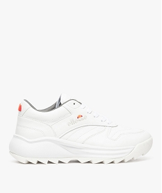 GEMO Baskets pour femme avec épaisse semelle - Ellesse Blanc