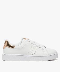 baskets femme a lacets et details contrastants - kappa blanc baskets et tennis8509901_1