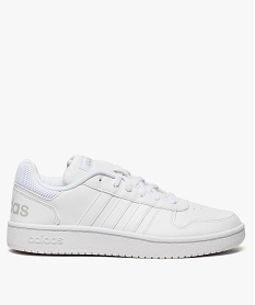 GEMO Baskets basses femme bi–matière à lacets  – Adidas Hoops 2.0 blanc standard