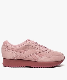 GEMO Baskets basses femme unies à lacets - Reebok Royal Glide Rose