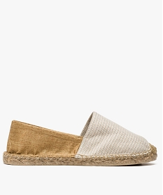 GEMO Espadrilles femme bicolores avec paillettes Beige