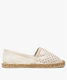 espadrilles femme avec sequins brodes sur le dessus beige8512301_1