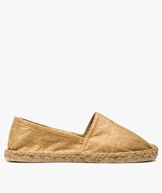 GEMO Espadrilles femme en toile pailletée Jaune