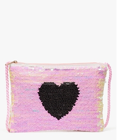 sac a main fille pochette motif cœur et sequins reversibles multicolore sacs et cartables8514801_1