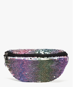 GEMO Sac banane fille à sequins réversibles Gris