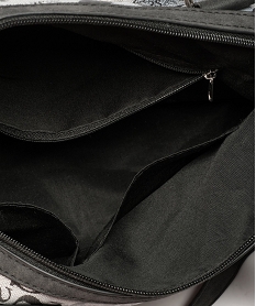 sac bowling en textile imprime avec bandouliere amovible gris sacs a main8517501_3