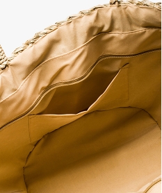 sac cabas femme en paille tressee avec pompons multicolores beige8518901_4