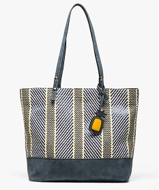 sac cabas femme en textile multicolore bleu8520901_2