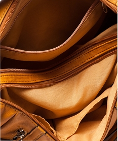 sac femme forme besace avec zips decoratifs jaune8525601_3