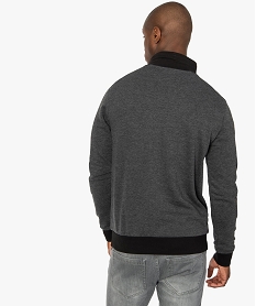sweat homme bicolore a col cheminee croise gris sweats8528901_3
