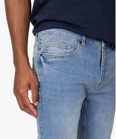 jean homme skinny delave avec plis sur les hanches bleu8529901_2