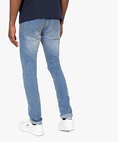 jean homme skinny delave avec plis sur les hanches bleu jeans8529901_3