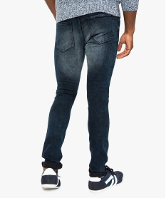 jean homme skinny delave avec plis sur les hanches bleu jeans8530101_3