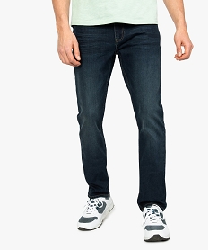 GEMO Jean homme straight stretch en polyester recyclé Bleu