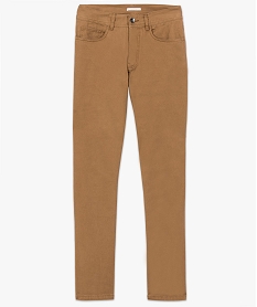 pantalon homme 5 poches coupe regular en toile unie orange pantalons de costume8534901_4