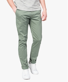 pantalon homme chino coupe slim vert8535501_1