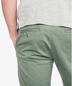 pantalon homme chino coupe slim vert pantalons de costume8535501_2