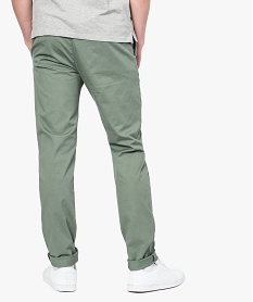 pantalon homme chino coupe slim vert pantalons de costume8535501_3