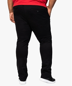 pantalon homme grande taille chino en stretch coupe straignt noir8536201_3